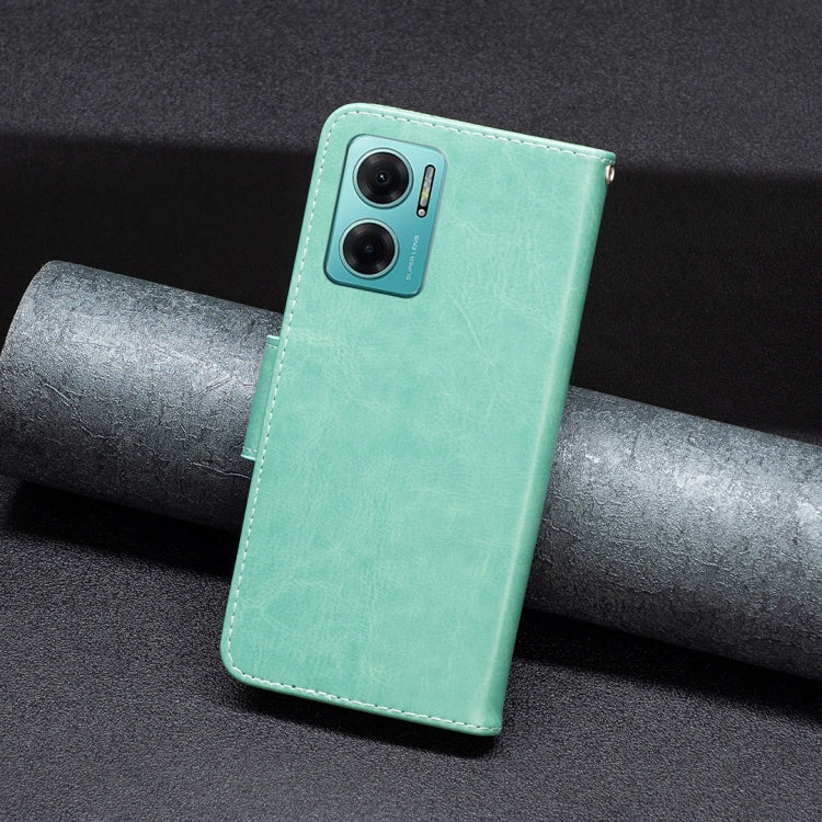 Custodia per telefono in pelle goffrata con due farfalle, For Xiaomi Redmi 10 5G / Note 11E, For Xiaomi Redmi 10C