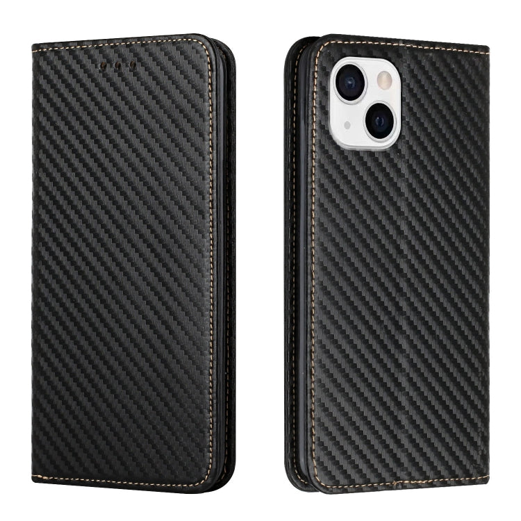 Custodia per telefono in pelle con supporto a vibrazione in fibra di carbonio, For iPhone 13, For iPhone 13 mini, For iPhone 13 Pro, For iPhone 13 Pro Max