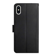 Custodia per telefono flip orizzontale in vera pelle a prova di impronte digitali, For iPhone X, For iPhone XR, For iPhone XS Max