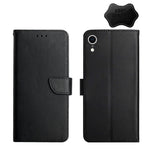 Custodia portafoglio in pelle con slot carte per iPhone XR