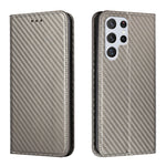 Custodia per telefono in pelle con supporto a vibrazione in fibra di carbonio, For Samsung Galaxy A13 5G, For Samsung Galaxy A33 5G, For Samsung Galaxy A53, For Samsung Galaxy S22 Ultra 5G