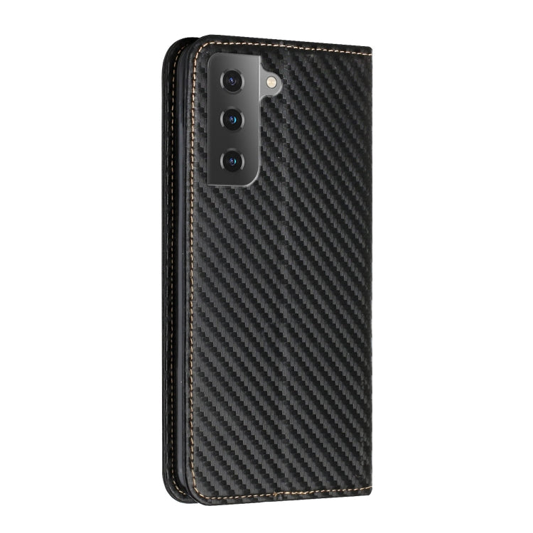 Custodia per telefono in pelle con supporto a vibrazione in fibra di carbonio, For Samsung Galaxy S22 5G, For Samsung Galaxy S22+ 5G, For OPPO A16, For vivo Y21