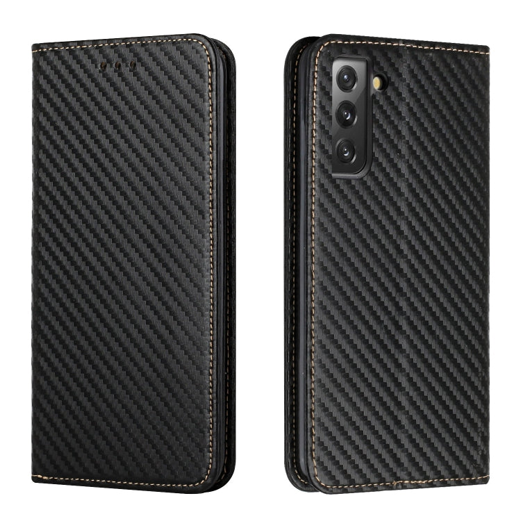Custodia per telefono in pelle con supporto a vibrazione in fibra di carbonio, For Samsung Galaxy S22 5G, For Samsung Galaxy S22+ 5G, For OPPO A16, For vivo Y21