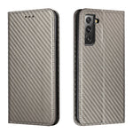 Custodia per telefono in pelle con supporto a vibrazione in fibra di carbonio, For Samsung Galaxy S22 5G, For Samsung Galaxy S22+ 5G, For OPPO A16, For vivo Y21