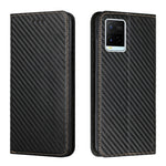 Custodia per telefono in pelle con supporto a vibrazione in fibra di carbonio, For Samsung Galaxy S22 5G, For Samsung Galaxy S22+ 5G, For OPPO A16, For vivo Y21