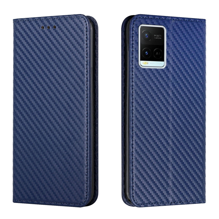 Custodia per telefono in pelle con supporto a vibrazione in fibra di carbonio, For Samsung Galaxy S22 5G, For Samsung Galaxy S22+ 5G, For OPPO A16, For vivo Y21
