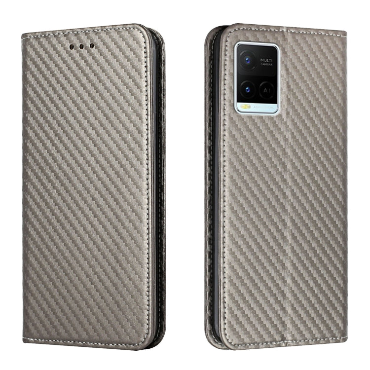 Custodia per telefono in pelle con supporto a vibrazione in fibra di carbonio, For Samsung Galaxy S22 5G, For Samsung Galaxy S22+ 5G, For OPPO A16, For vivo Y21