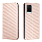 Custodia per telefono in pelle con supporto a vibrazione in fibra di carbonio, For Samsung Galaxy S22 5G, For Samsung Galaxy S22+ 5G, For OPPO A16, For vivo Y21
