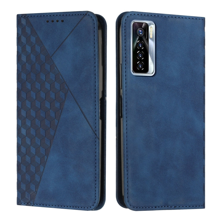 Custodia per telefono in pelle magnetica con giunzione a diamante, For Tecno Camon 17P / 17 Pro, For Tecno Camon 18P / 18, For Tecno Camon 18 Premier, For Tecno POP 5 LTE