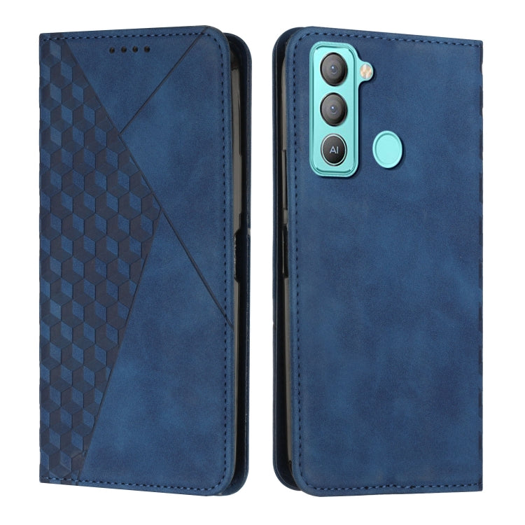 Custodia per telefono in pelle magnetica con giunzione a diamante, For Tecno Camon 17P / 17 Pro, For Tecno Camon 18P / 18, For Tecno Camon 18 Premier, For Tecno POP 5 LTE