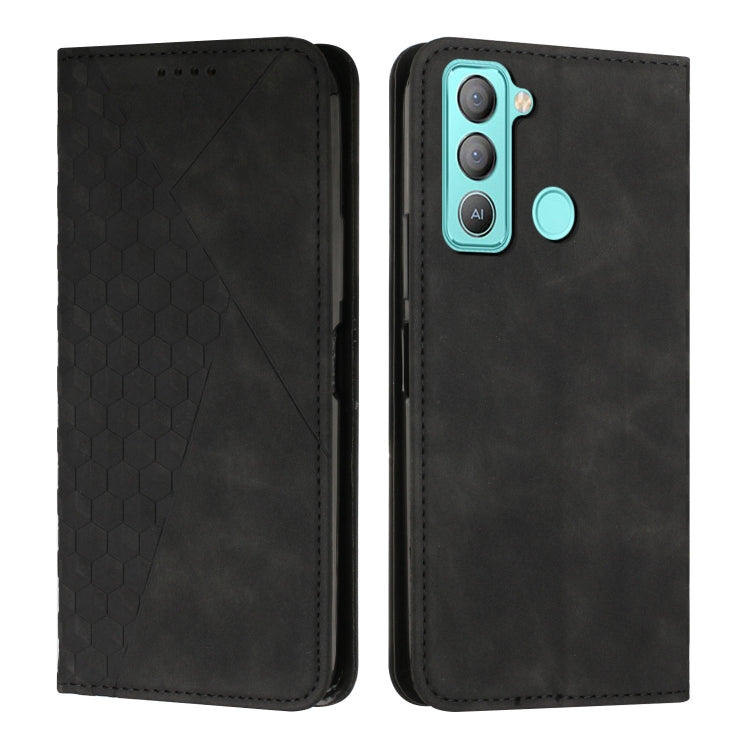 Custodia per telefono in pelle magnetica con giunzione a diamante, For Tecno Camon 17P / 17 Pro, For Tecno Camon 18P / 18, For Tecno Camon 18 Premier, For Tecno POP 5 LTE