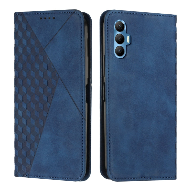 Custodia per telefono in pelle magnetica con giunzione a diamante, For Tecno Pova 2, For Tecno Pova Neo, For Tecno Spark 7, For Tecno Spark 8P