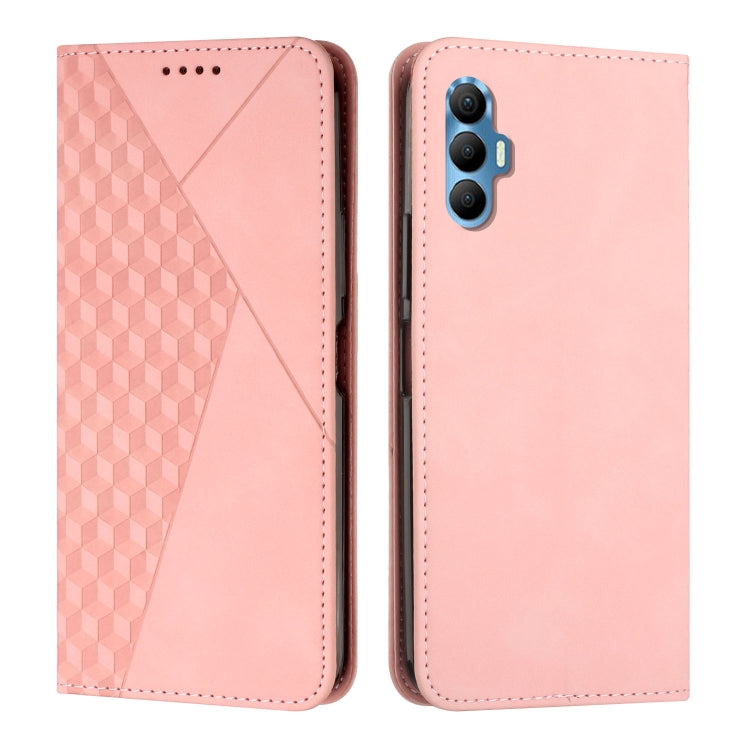 Custodia per telefono in pelle magnetica con giunzione a diamante, For Tecno Pova 2, For Tecno Pova Neo, For Tecno Spark 7, For Tecno Spark 8P