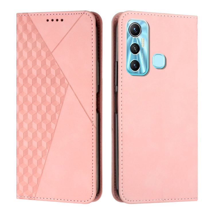 Custodia per telefono in pelle magnetica con giunzione a diamante, For Infinix Hot 10 Lite / Smart 5 2020, For Infinix Hot 10i, For Infinix Hot 11, For Infinix Hot 11 Play/10 Play/Smart 5 2021