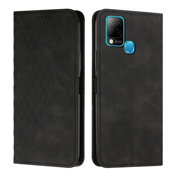 Custodia per telefono in pelle magnetica con giunzione a diamante, For Infinix Hot 11S, For Infinix Hot 11S NFC, For Infinix Hot 10S / 10T / 10S NFC, For Infinix Note 11