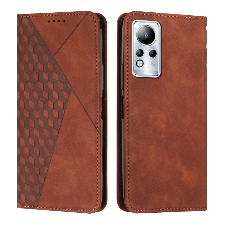 Custodia per telefono in pelle magnetica con giunzione a diamante, For Infinix Hot 11S, For Infinix Hot 11S NFC, For Infinix Hot 10S / 10T / 10S NFC, For Infinix Note 11
