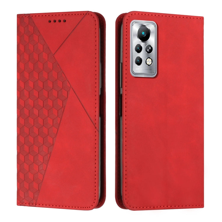 Custodia per telefono in pelle magnetica con giunzione a diamante, For Infinix Note 11 Pro / 11S