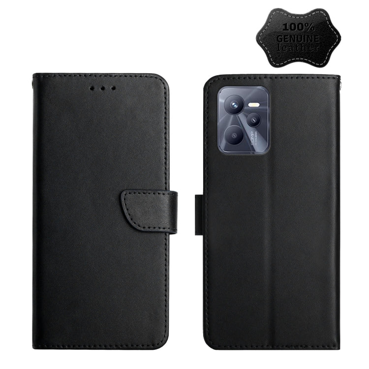 Custodia per telefono flip orizzontale in vera pelle a prova di impronte digitali, For OPPO Realme C31, For OPPO Realme C35, For OPPO Realme GT, For OPPO Realme GT Master