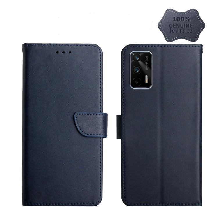 Custodia per telefono flip orizzontale in vera pelle a prova di impronte digitali, For OPPO Realme C31, For OPPO Realme C35, For OPPO Realme GT, For OPPO Realme GT Master