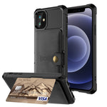 Custodia portafoglio in pelle magnetica per iPhone 12 e 11