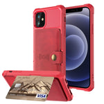 Custodia portafoglio in pelle magnetica per iPhone 12 e 11