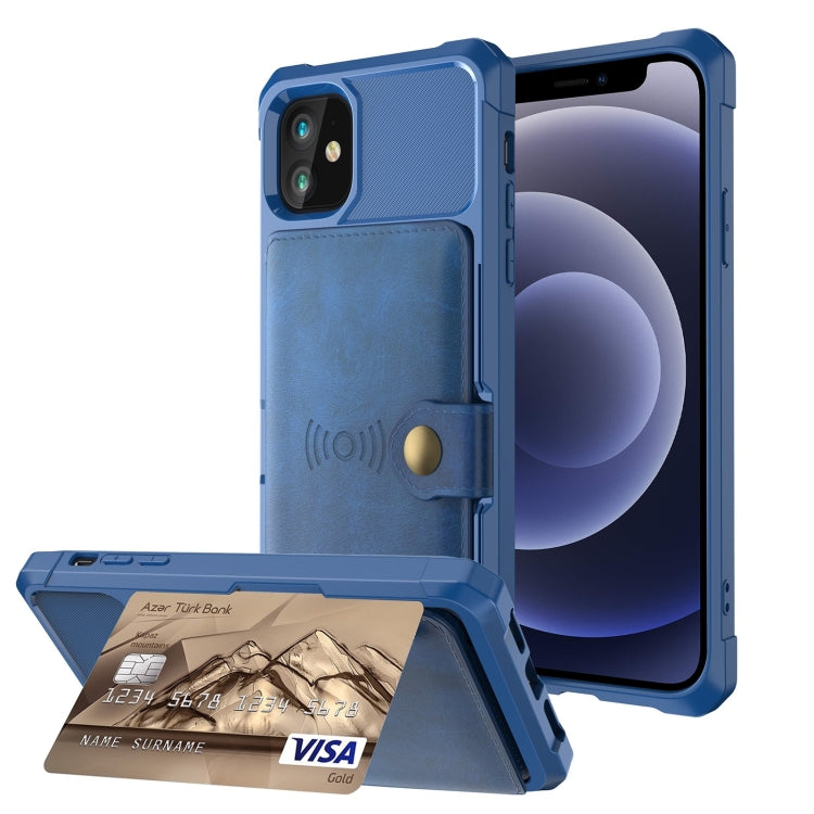 Custodia portafoglio in pelle magnetica per iPhone 12 e 11