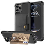 Custodia portafoglio in pelle magnetica per iPhone 12 e 11