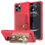 Custodia portafoglio in pelle magnetica per iPhone 12 e 11