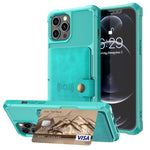 Custodia portafoglio in pelle magnetica per iPhone 12 e 11