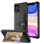 Custodia portafoglio in pelle magnetica per iPhone 12 e 11