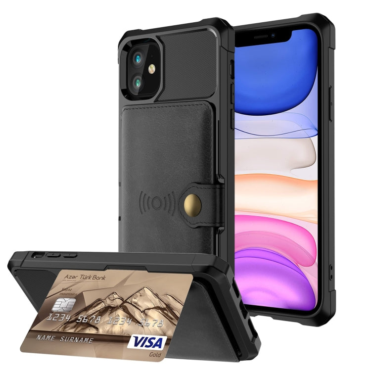 Custodia portafoglio in pelle magnetica per iPhone 12 e 11