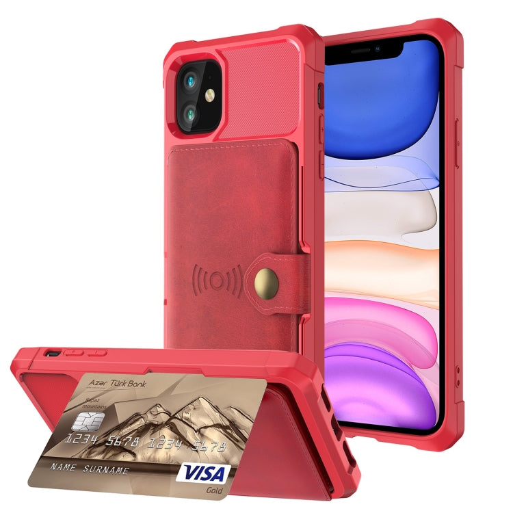 Custodia portafoglio in pelle magnetica per iPhone 12 e 11
