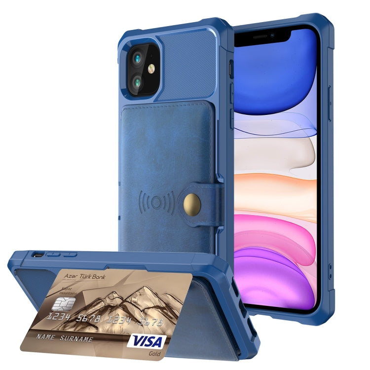 Custodia portafoglio in pelle magnetica per iPhone 12 e 11