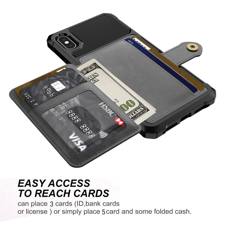 Custodia portafoglio in pelle magnetica per iPhone SE e 8