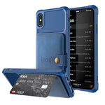 Custodia portafoglio in pelle magnetica per iPhone SE e 8