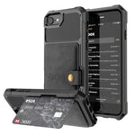 Custodia portafoglio in pelle magnetica per iPhone SE e 8