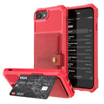 Custodia portafoglio in pelle magnetica per iPhone SE e 8