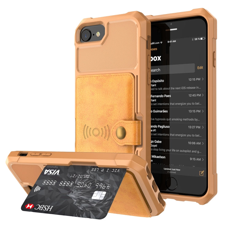 Custodia portafoglio in pelle magnetica per iPhone SE e 8