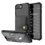 Custodia portafoglio in pelle magnetica per iPhone SE e 8