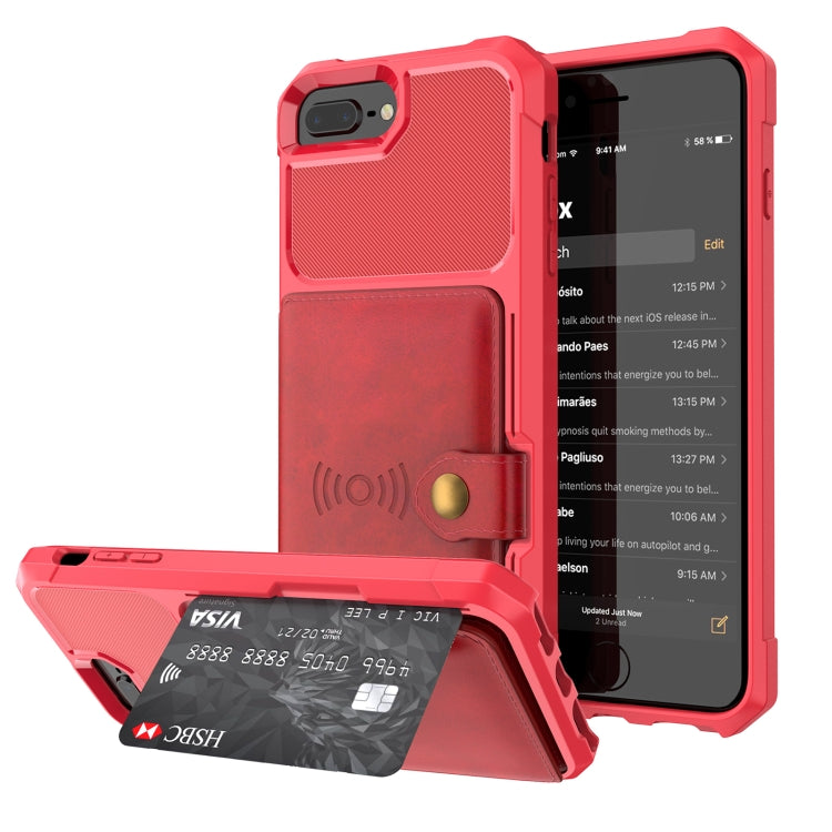 Custodia portafoglio in pelle magnetica per iPhone SE e 8