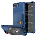 Custodia portafoglio in pelle magnetica per iPhone SE e 8