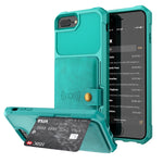 Custodia portafoglio in pelle magnetica per iPhone SE e 8