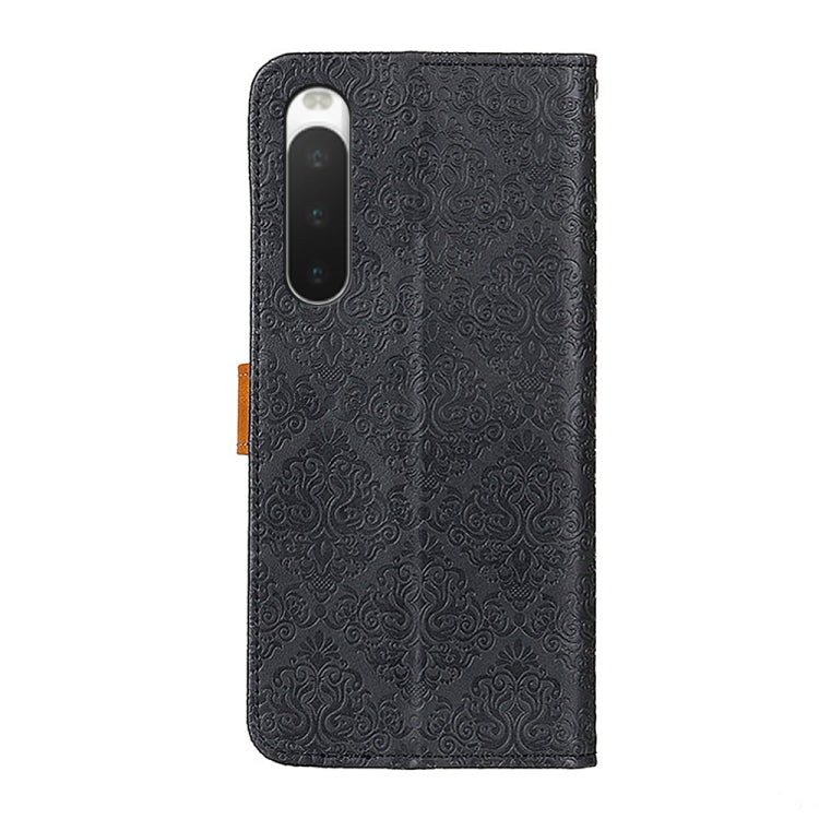 Custodia per telefono in pelle goffrata floreale europea, For Sony Xperia 10 IV, For Sony Xperia 1 IV, For vivo Y75 5G / Y55 5G, For Xiaomi Redmi Note 11E