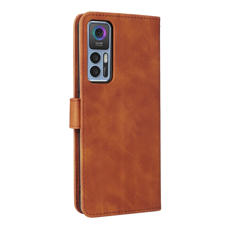 Custodia per telefono in pelle con vibrazione magnetica Skin Feel, For TCL 30 5G/30+ 5G, For TCL 30 SE, For vivo Y76 5G/Y76S 5G/Y74S, For Wiko Y52