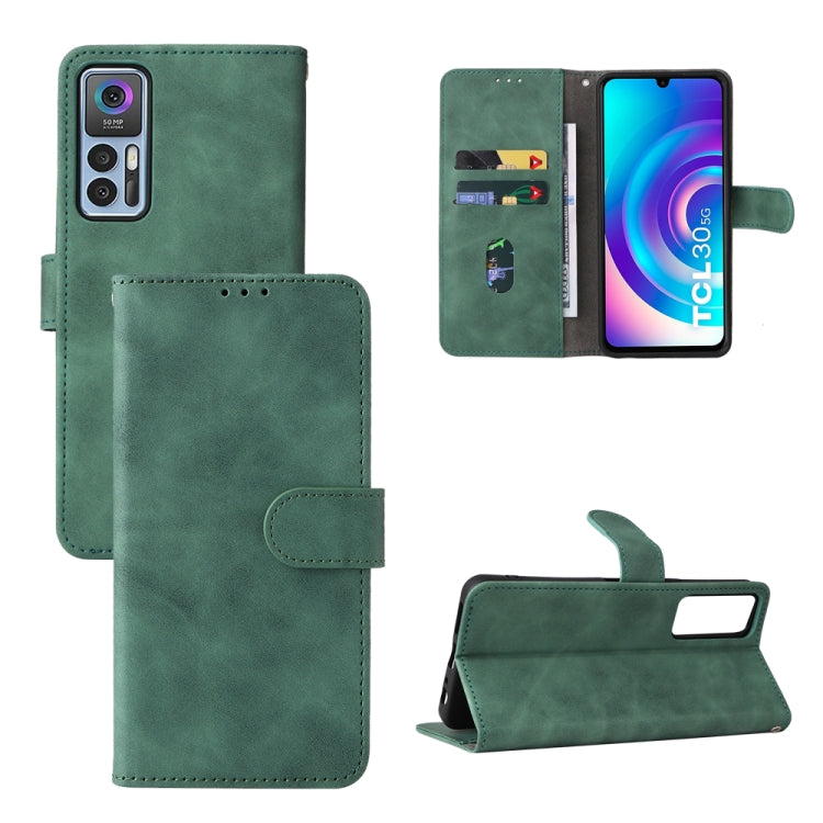 Custodia per telefono in pelle con vibrazione magnetica Skin Feel, For TCL 30 5G/30+ 5G, For TCL 30 SE, For vivo Y76 5G/Y76S 5G/Y74S, For Wiko Y52
