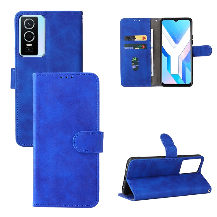 Custodia per telefono in pelle con vibrazione magnetica Skin Feel, For TCL 30 5G/30+ 5G, For TCL 30 SE, For vivo Y76 5G/Y76S 5G/Y74S, For Wiko Y52