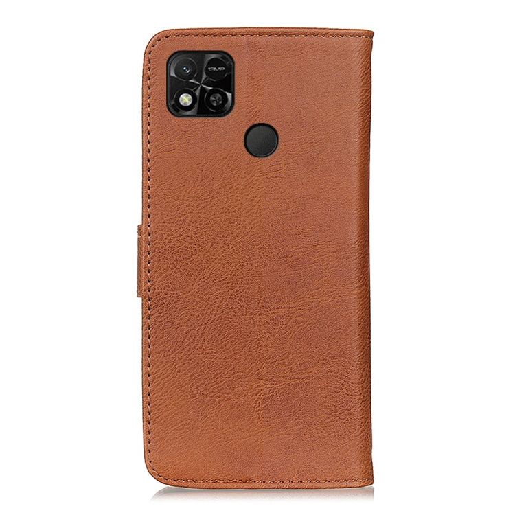 KHAZNEH Custodia per telefono in pelle a conchiglia orizzontale con trama in pelle bovina, For Xiaomi Redmi 10A, For Samsung Galaxy M23 / F23