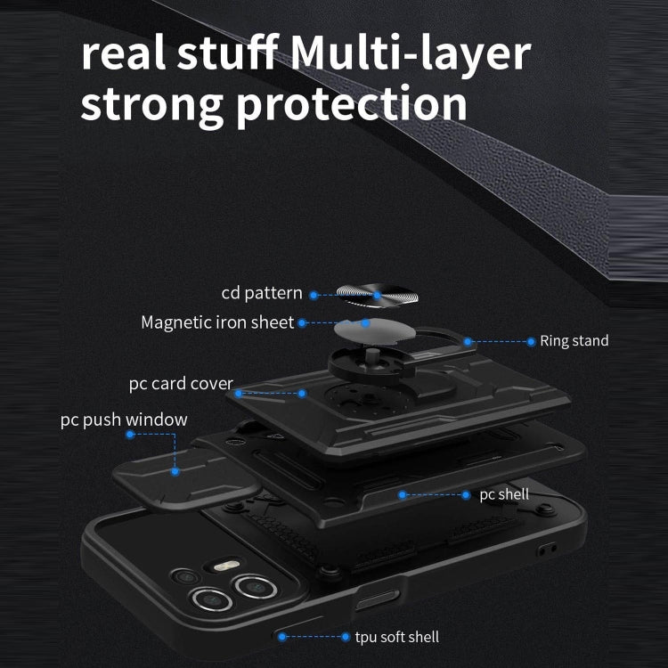 Custodia per telefono con scheda Camshield scorrevole, For Motorola Edge 20 Lite, For Samsung Galaxy A13 4G