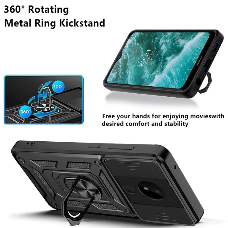Cover per fotocamera scorrevole Design Custodia per telefono in TPU + PC, For Nokia C10, For Nokia C30, For Nokia G10 / G20, For OPPO Realme 9 Pro+, For OPPO Realme 9i/A36