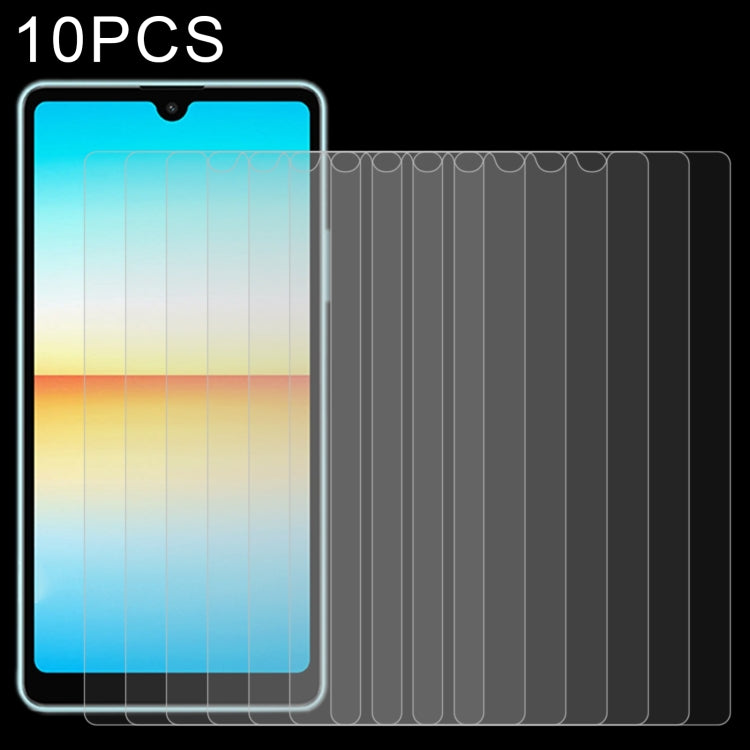 10 pellicole in vetro temperato da 0,26 mm 9H 2,5D, For Gigaset GS3(10 PCS), For Gigaset GS4(10 PCS), For Sony Xperia Ace III(50 PCS), For Infinix Hot 11 2022(10 PCS), For Sharp Simple Sumaho 6(10 PCS)